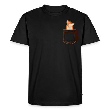 Renard - T-shirt Premium bio Homme - noir - Devant - Nico (187cm)