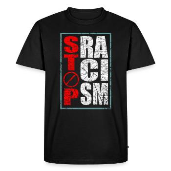 Anti-racisme - T-shirt Premium bio Homme - noir - Devant - Nico (187cm)