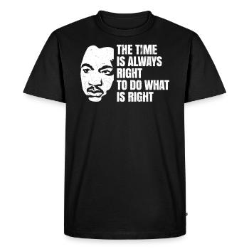 Martin Luther rêve dire cadeau - T-shirt Premium bio Homme - noir - Devant - Nico (187cm)
