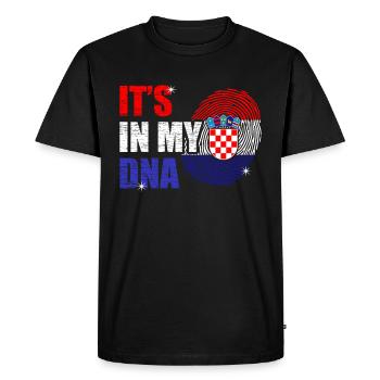 Croatie - T-shirt Premium bio Homme - noir - Devant - Nico (187cm)