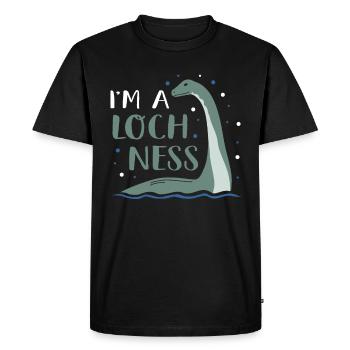 Monstre du Loch Ness - T-shirt Premium bio Homme - noir - Devant - Nico (187cm)