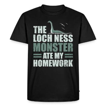 Loch Ness Monster - Men's Premium Organic T-Shirt - black - Front - Nico (187cm)