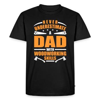 Woodwork - Men's Premium Organic T-Shirt - black - Front - Nico (187cm)