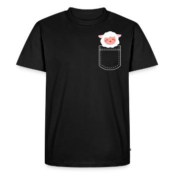 sheep - Men's Premium Organic T-Shirt - black - Front - Nico (187cm)