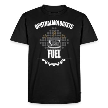 Idée cadeau médecin ophtalmologiste - T-shirt Premium bio Homme - noir - Devant - Nico (187cm)