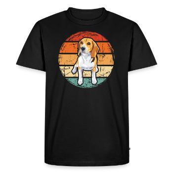 beagle - T-shirt Premium bio Homme - noir - Devant - Nico (187cm)
