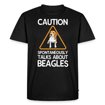 beagle - T-shirt Premium bio Homme - noir - Devant - Nico (187cm)