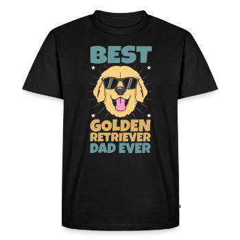 Golden retriever - T-shirt Premium bio Homme - noir - Devant - Nico (187cm)