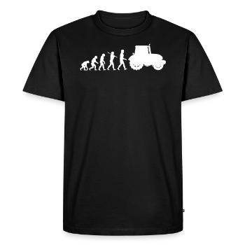 Idée cadeau agriculteur conducteur de tracteur - T-shirt Premium bio Homme - noir - Devant - Nico (187cm)
