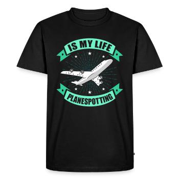 avion - T-shirt Premium bio Homme - noir - Devant - Nico (187cm)