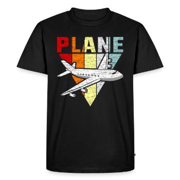 avion - T-shirt Premium bio Homme - noir - Devant - Nico (187cm)