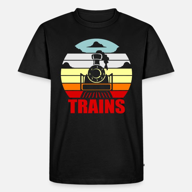 Zug - Männer Premium Bio T-Shirt - Schwarz