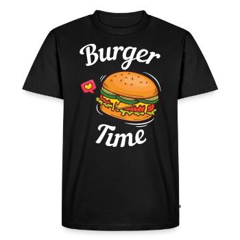 Burger - T-shirt Premium bio Homme - noir - Devant - Nico (187cm)