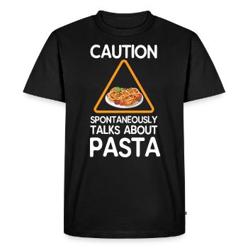 pasta - Men's Premium Organic T-Shirt - black - Front - Nico (187cm)