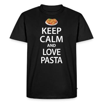 pasta - Men's Premium Organic T-Shirt - black - Front - Nico (187cm)