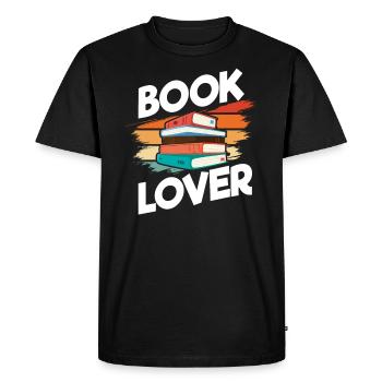 livre - T-shirt Premium bio Homme - noir - Devant - Nico (187cm)