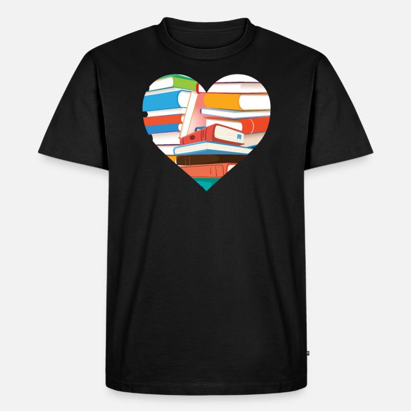 Buch - Männer Premium Bio T-Shirt - Schwarz