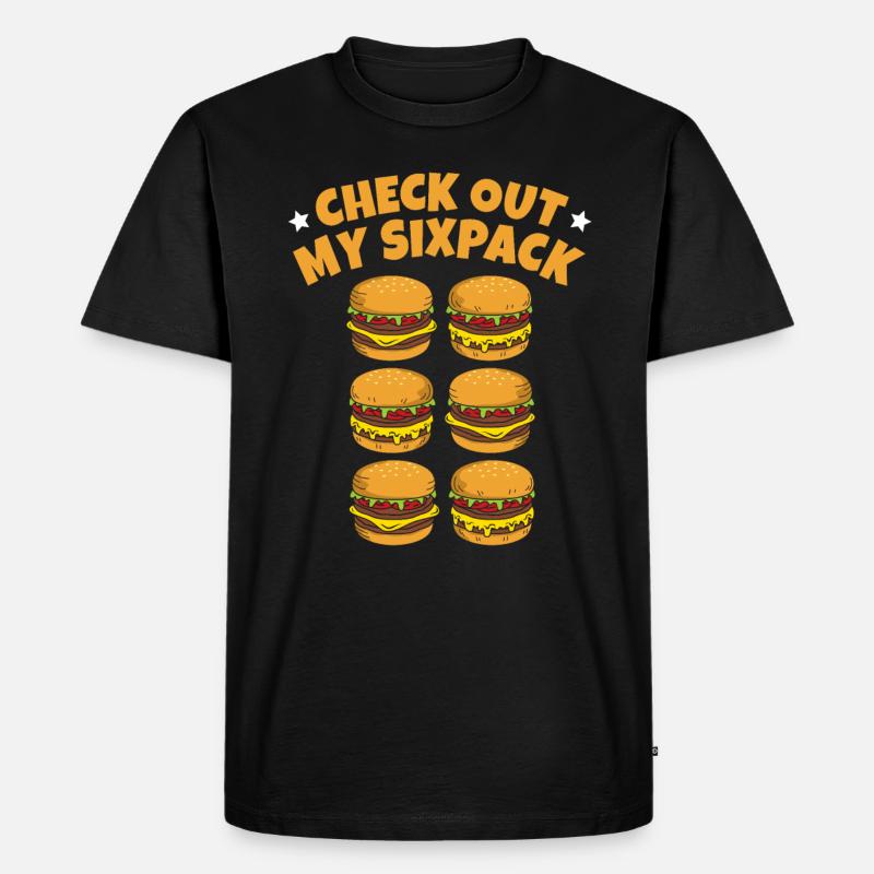 Burger Hamburger - Männer Premium Bio T-Shirt - Schwarz