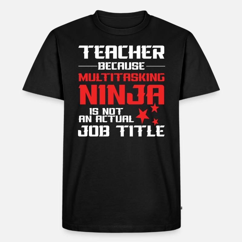 Lehrer Lehrerin - Männer Premium Bio T-Shirt - Schwarz