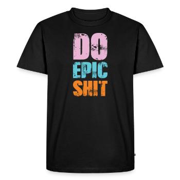 Tas de merde - T-shirt Premium bio Homme - noir - Devant - Nico (187cm)