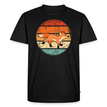 Renard - T-shirt Premium bio Homme - noir - Devant - Nico (187cm)