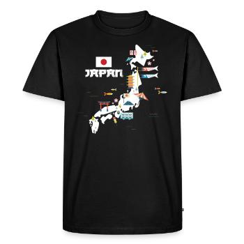 Japon - T-shirt Premium bio Homme - noir - Devant - Nico (187cm)
