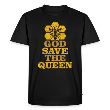 Bees - Men's Premium Organic T-Shirt - black - Front - Nico (187cm)