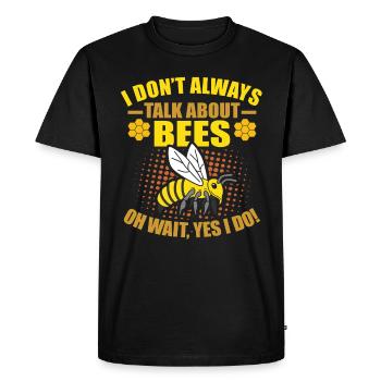 Bees - Men's Premium Organic T-Shirt - black - Front - Nico (187cm)
