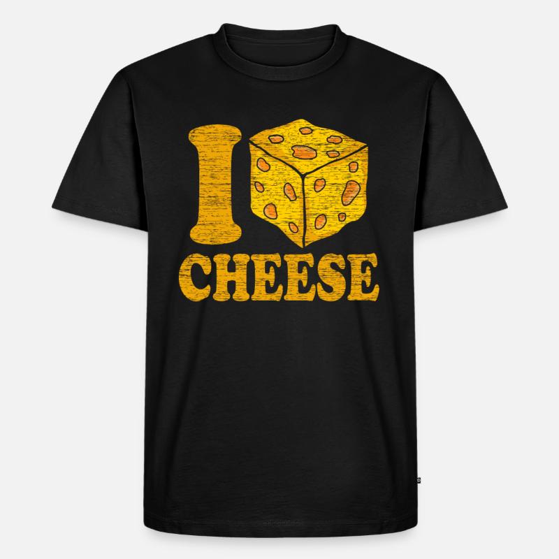 Käse - Männer Premium Bio T-Shirt - Schwarz
