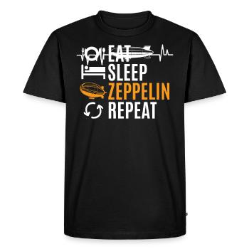 Zeppelin - T-shirt Premium bio Homme - noir - Devant - Nico (187cm)