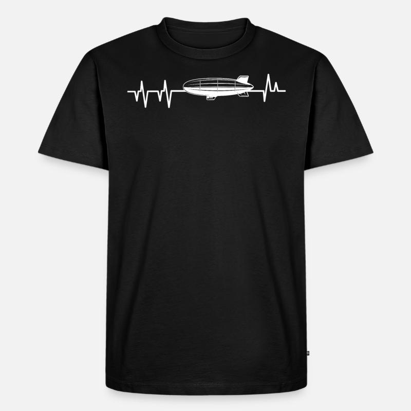 Zeppelin - Männer Premium Bio T-Shirt - Schwarz