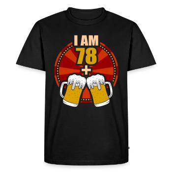 80e anniversaire - T-shirt Premium bio Homme - noir - Devant - Nico (187cm)