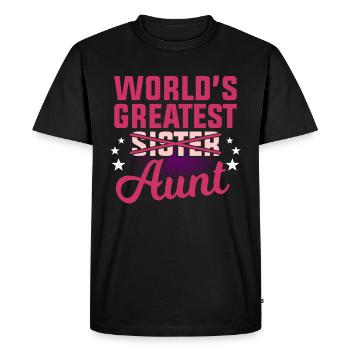 aunt - Men's Premium Organic T-Shirt - black - Front - Nico (187cm)