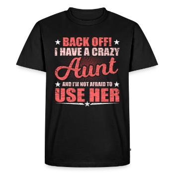 aunt - Men's Premium Organic T-Shirt - black - Front - Nico (187cm)