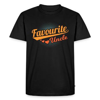 oncle - T-shirt Premium bio Homme - noir - Devant - Nico (187cm)