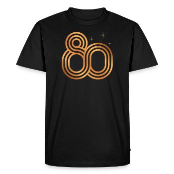 80. Geburtstag - Männer Premium Bio T-Shirt - Schwarz - Vorne - Nico (187cm)