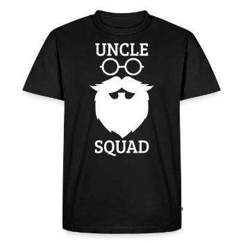 oncle - T-shirt Premium bio Homme - noir - Devant - Nico (187cm)