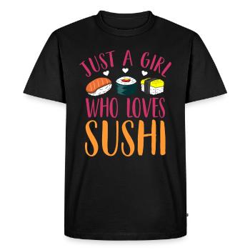 Sushi - T-shirt Premium bio Homme - noir - Devant - Nico (187cm)