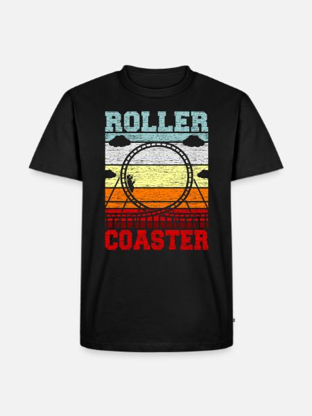 Roller coaster - Men's Premium Organic T-Shirt - black