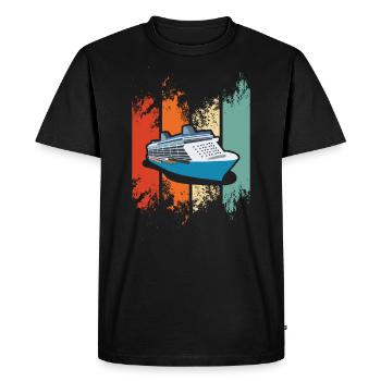 Kreuzfahrtschiff - Männer Premium Bio T-Shirt - Schwarz - Vorne - Nico (187cm)