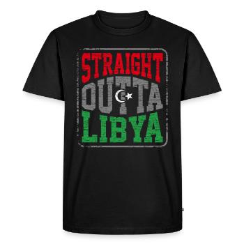 Libya - Men's Premium Organic T-Shirt - black - Front - Nico (187cm)