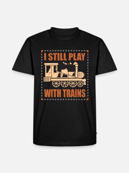 train - Men's Premium Organic T-Shirt - black