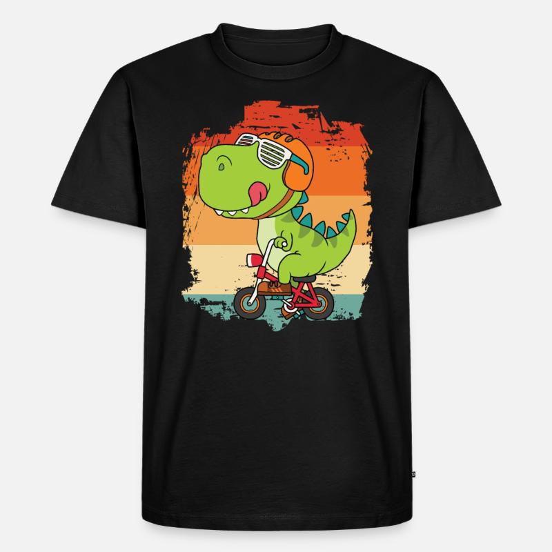 Dinosaurier - Männer Premium Bio T-Shirt - Schwarz
