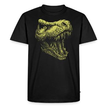 Dinosaurier Geschenkidee Dino Liebhaber - Männer Premium Bio T-Shirt - Schwarz - Vorne - Nico (187cm)