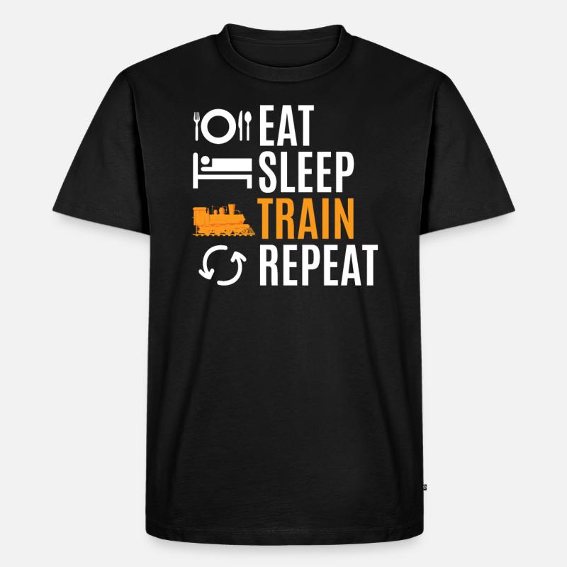 Zug - Männer Premium Bio T-Shirt - Schwarz