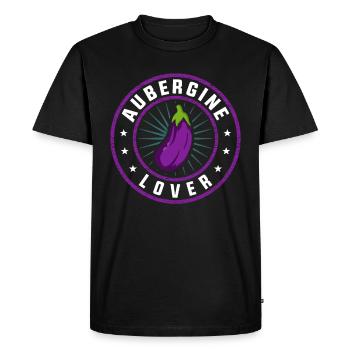 aubergine - T-shirt Premium bio Homme - noir - Devant - Nico (187cm)