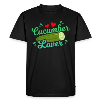 concombre - T-shirt Premium bio Homme - noir - Devant - Nico (187cm)