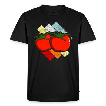 tomate - T-shirt Premium bio Homme - noir - Devant - Nico (187cm)