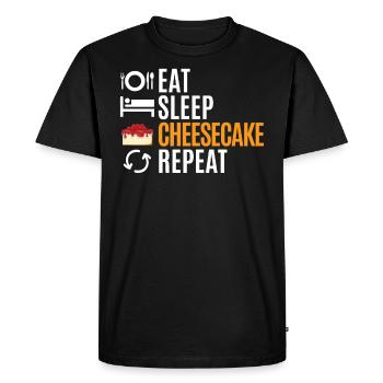 cheesecake - T-shirt Premium bio Homme - noir - Devant - Nico (187cm)