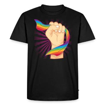 LGBT - Men's Premium Organic T-Shirt - black - Front - Nico (187cm)